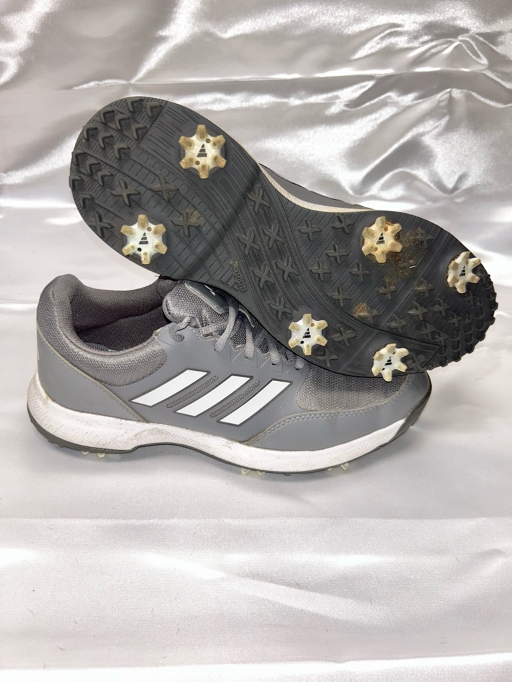 Adidas Tech Response 3.0 Golf Shoes GV6889 Grey White | US Men’s Size 10.5